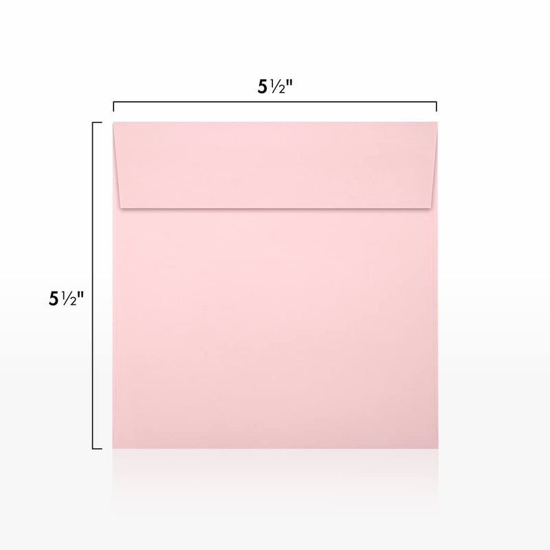 LUXPaper Square Invitation Envelopes | Peel & Press | 5 1/2" x 5 1/2" | Candy Pink | 80lb. Text | 50 Qty - Image 3